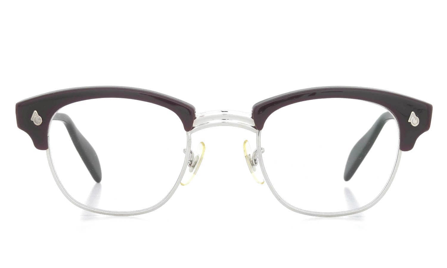 American Optical Vintage 1960s Brow Combination AO鋲 Brown/Silver 48-24