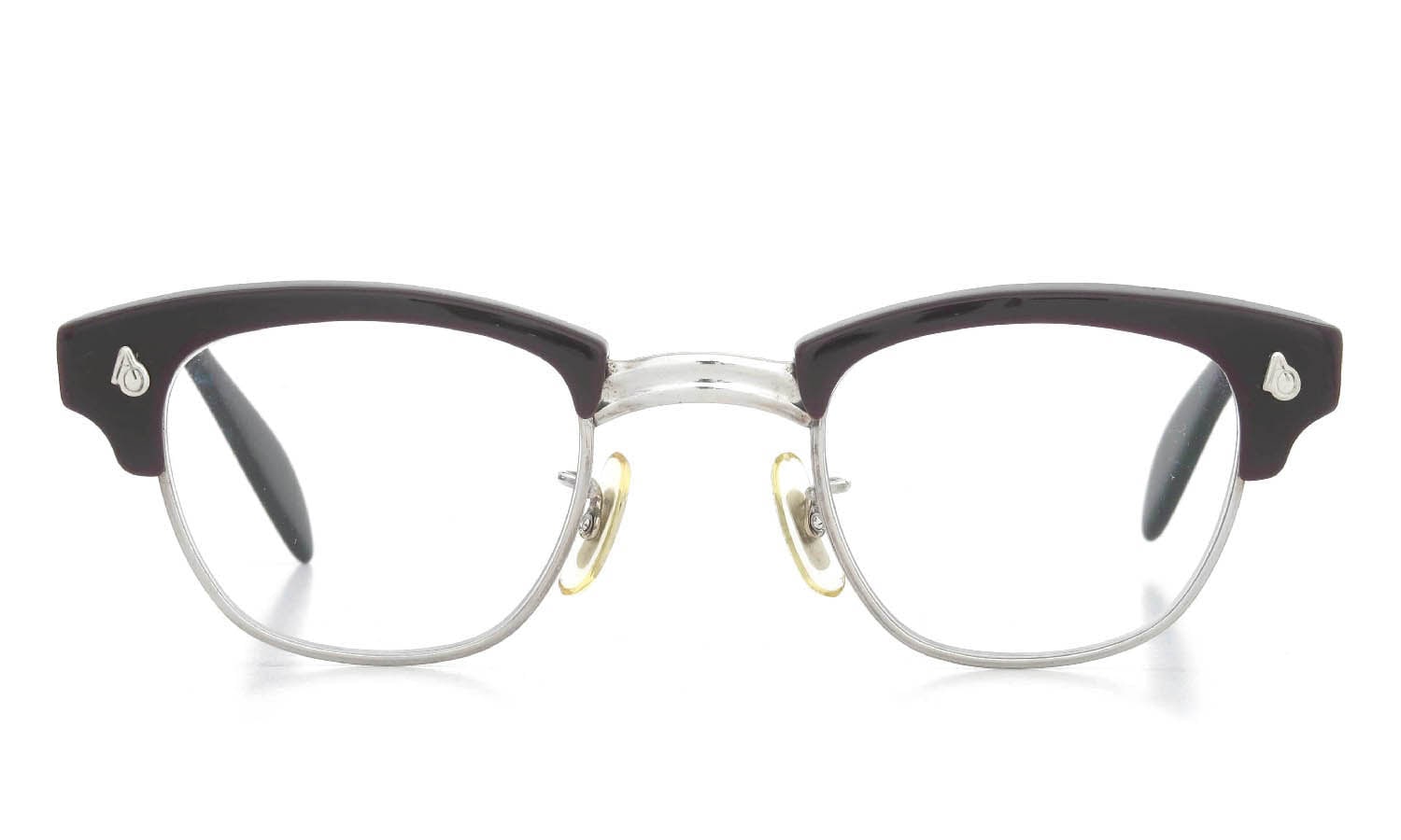 American Optical Vintage 1960s Brow Combination AO鋲 Brown/Silver 44-24