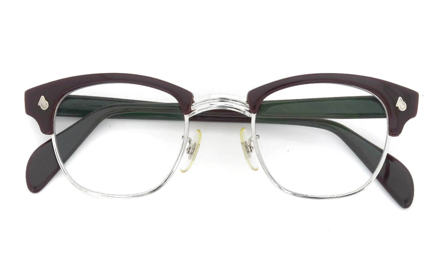 American Optical Vintage 1960s Brow Combination AO鋲 Brown/Silver 48-24