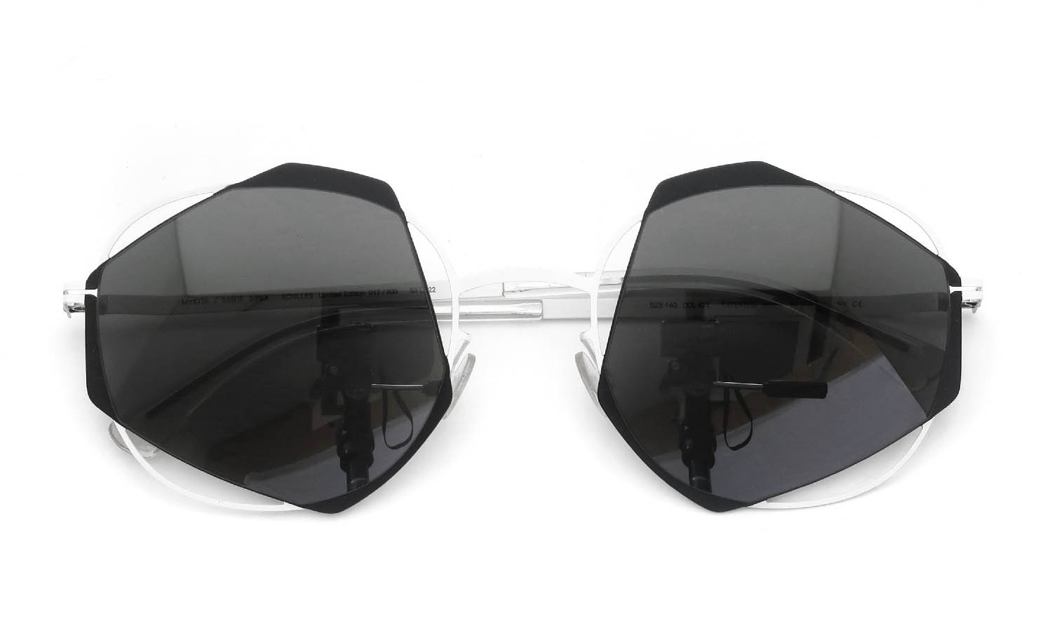 MYKITA / DAMIR DOMA Limited Edition Set ACHILLES Antique-White/Black Lens. Dark-Grey-Solid