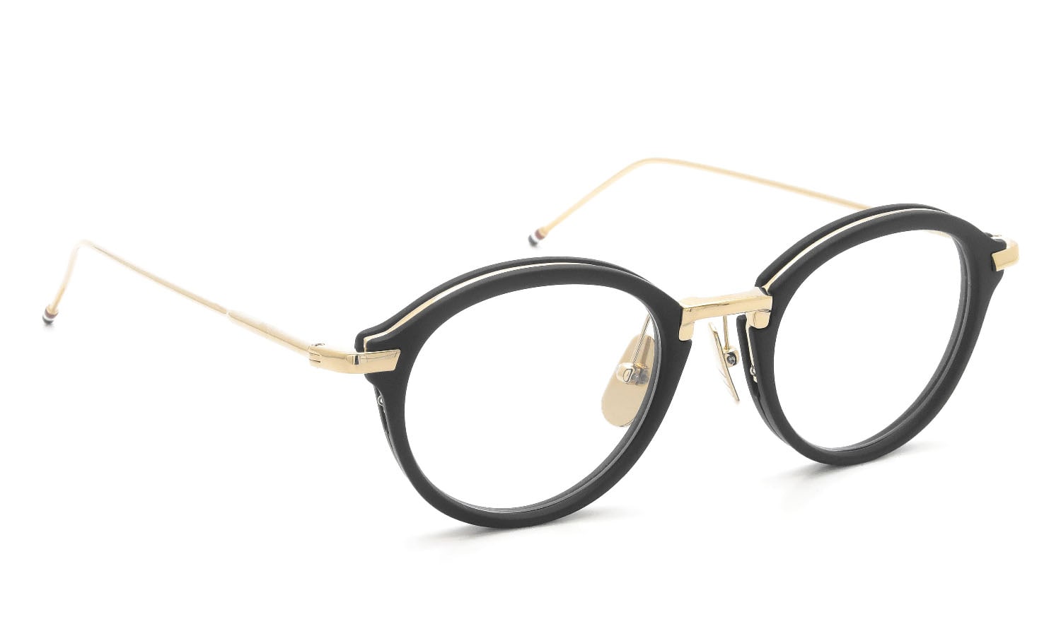 THOM BROWNE メガネ TB-011-A-II 46size [MATTE BLACK/GOLD BRIDGE AND TEMPLES]