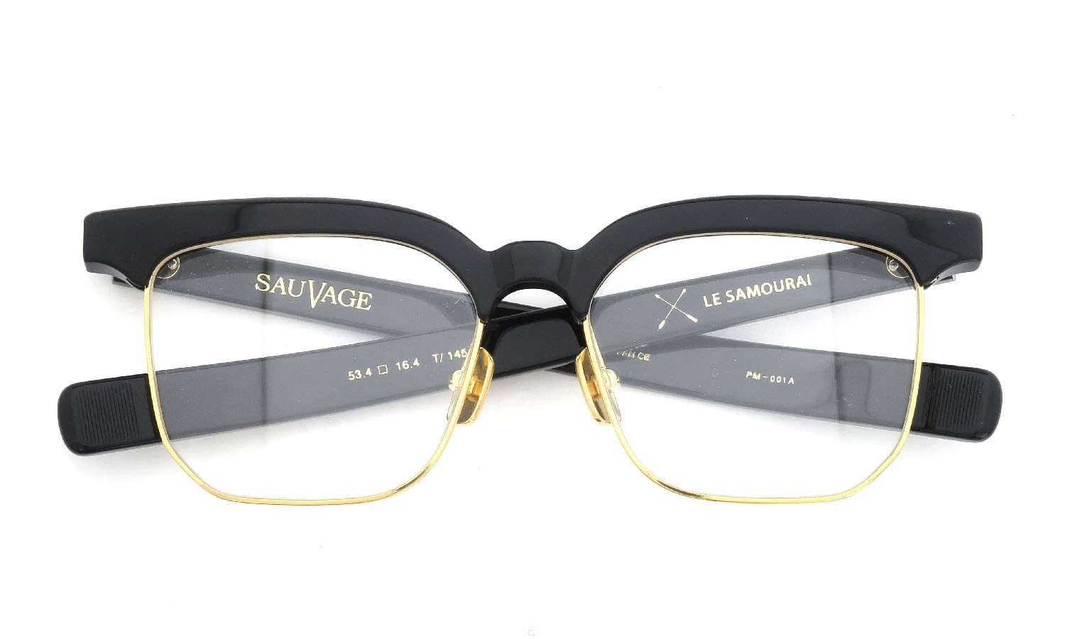 SAUVAGE サバージュ メガネ LE SAMOURAI通販 PM-001A Black/Gold (取扱