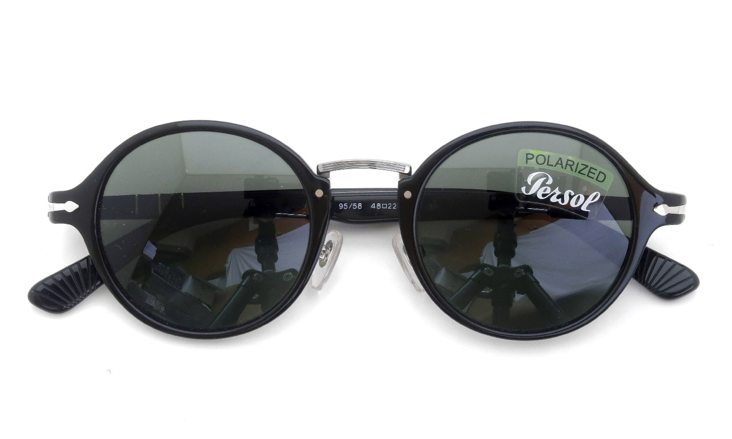 Persol ペルソール 偏光サングラス通販 3129-S 95(ブラック)/58 48size