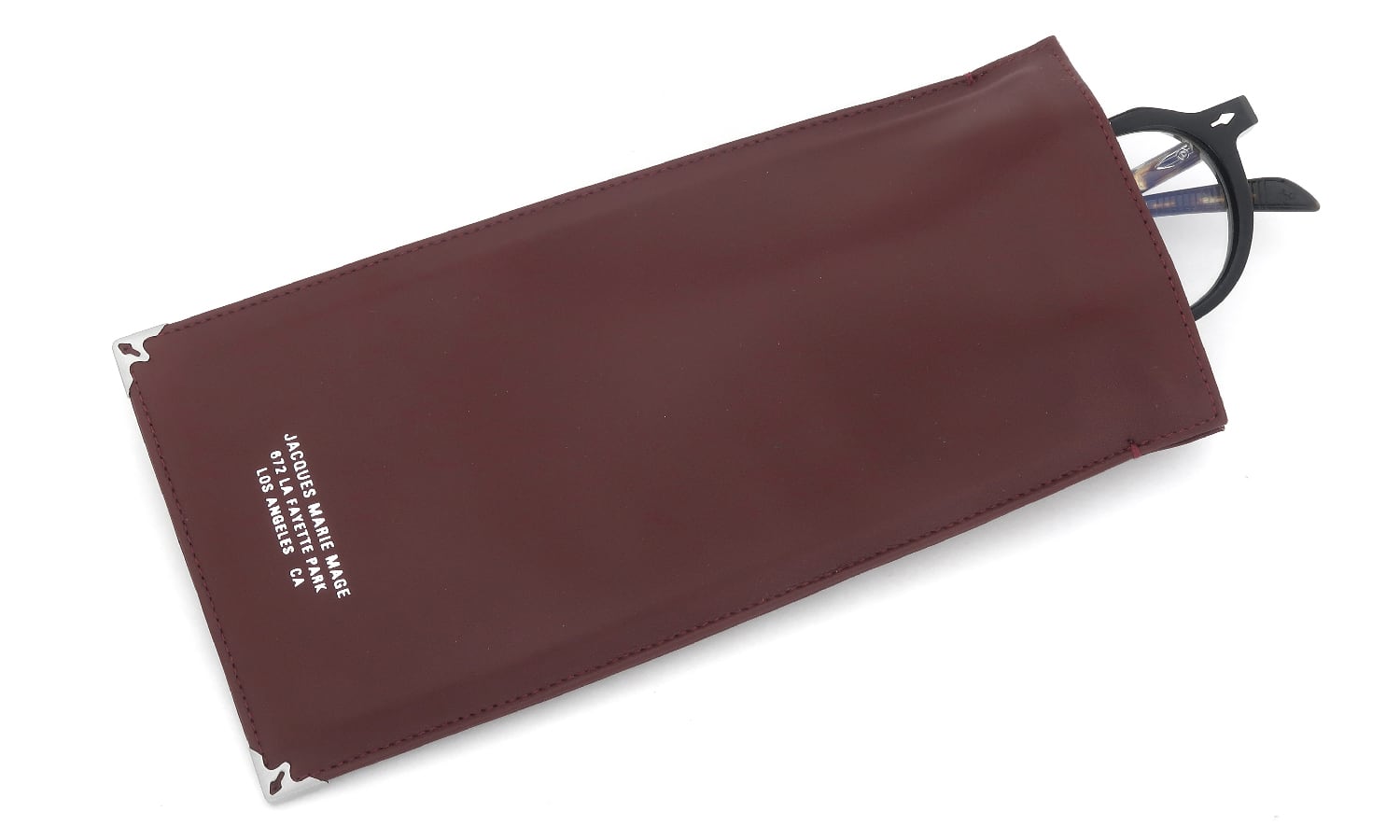 JACQUESMARIEMAGE SOFT POUCH Genuine-Leather Burgundy JMM-ACCS-017