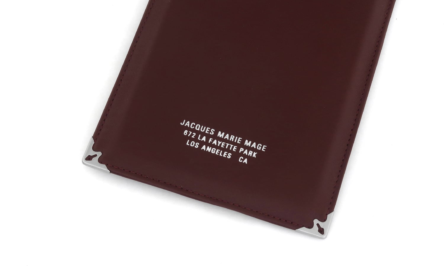 JACQUESMARIEMAGE SOFT POUCH Genuine-Leather Burgundy JMM-ACCS-017