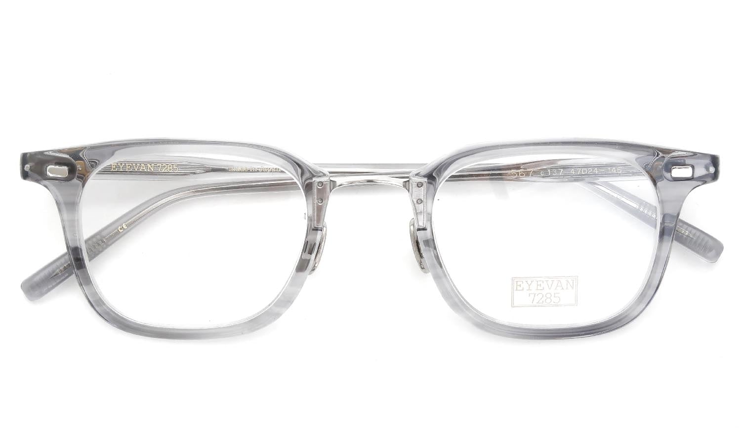 EYEVAN7285 アイヴァン7285 2020AW メガネ 567 47size通販 C.137 Grey