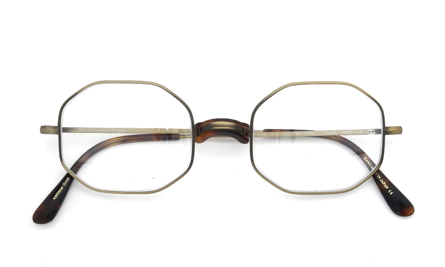 Oliver Goldsmith 海外モデル メガネ Oliver Octag with Pad Antique Gold 48size