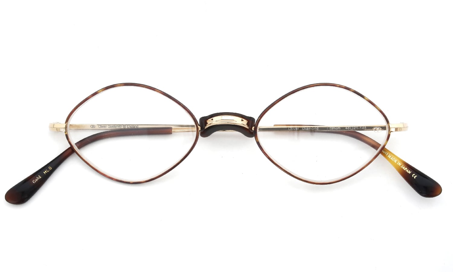 Oliver Goldsmith オリバーゴールドスミス 海外モデル メガネ Diamond with Pad Gold MLS 48size