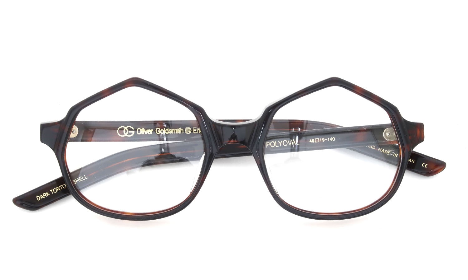 OLIVER GOLDSMITH POLYOVAL DARK TORTOISESHELL