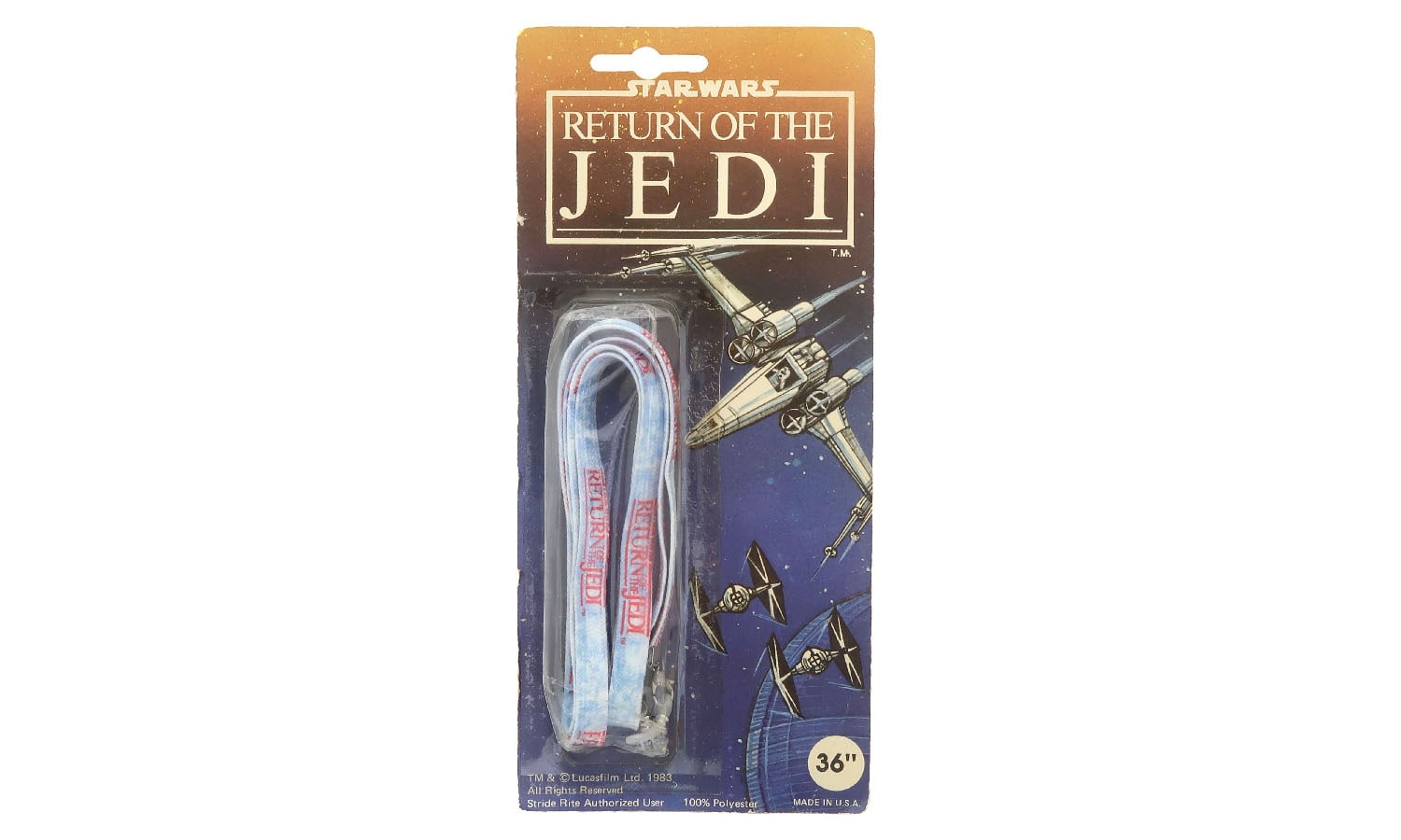 STAR WARS 1983 ROTJ 数量限定ヴィンテージリメイク メガネ+マスクホルダー Shoe laces ブルーマーブル/Return Of The JEDIロゴ