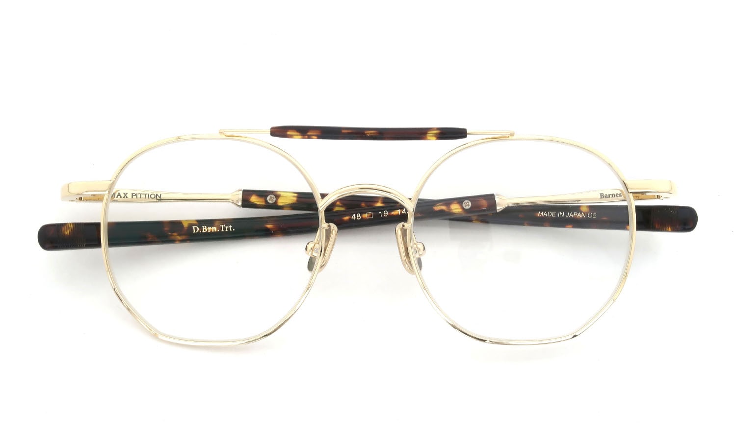 MAX PITTION 復刻archive デットストックメガネ Barnes 48size D.Brn.Trt.