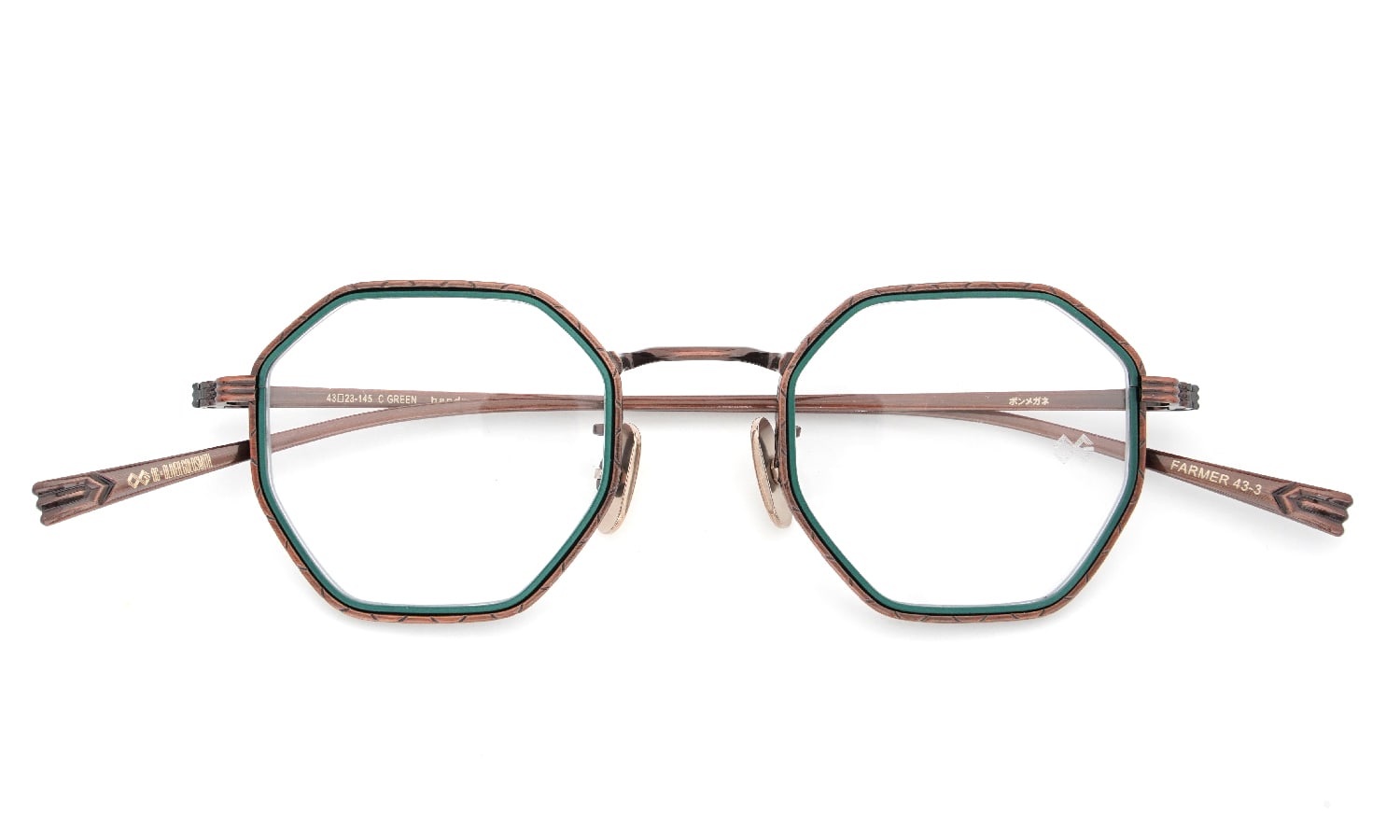 OG×OLIVERGOLDSMITH for ポンメガネ 限定生産メガネ FARMER 43-3 C GREEN