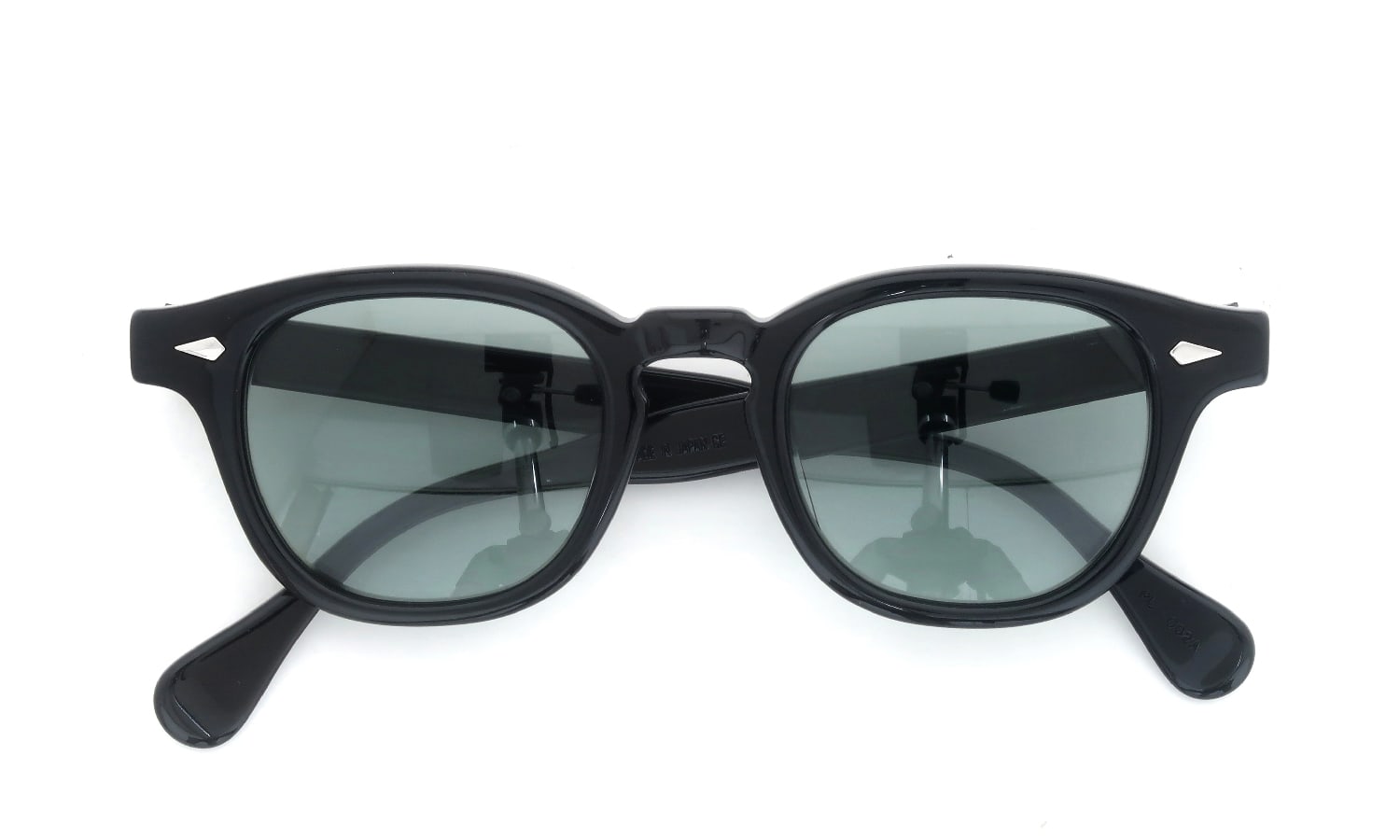 JULIUS TART OPTICAL サングラス通販 AR-46-22 BLACK/ミドルグリーンレンズ