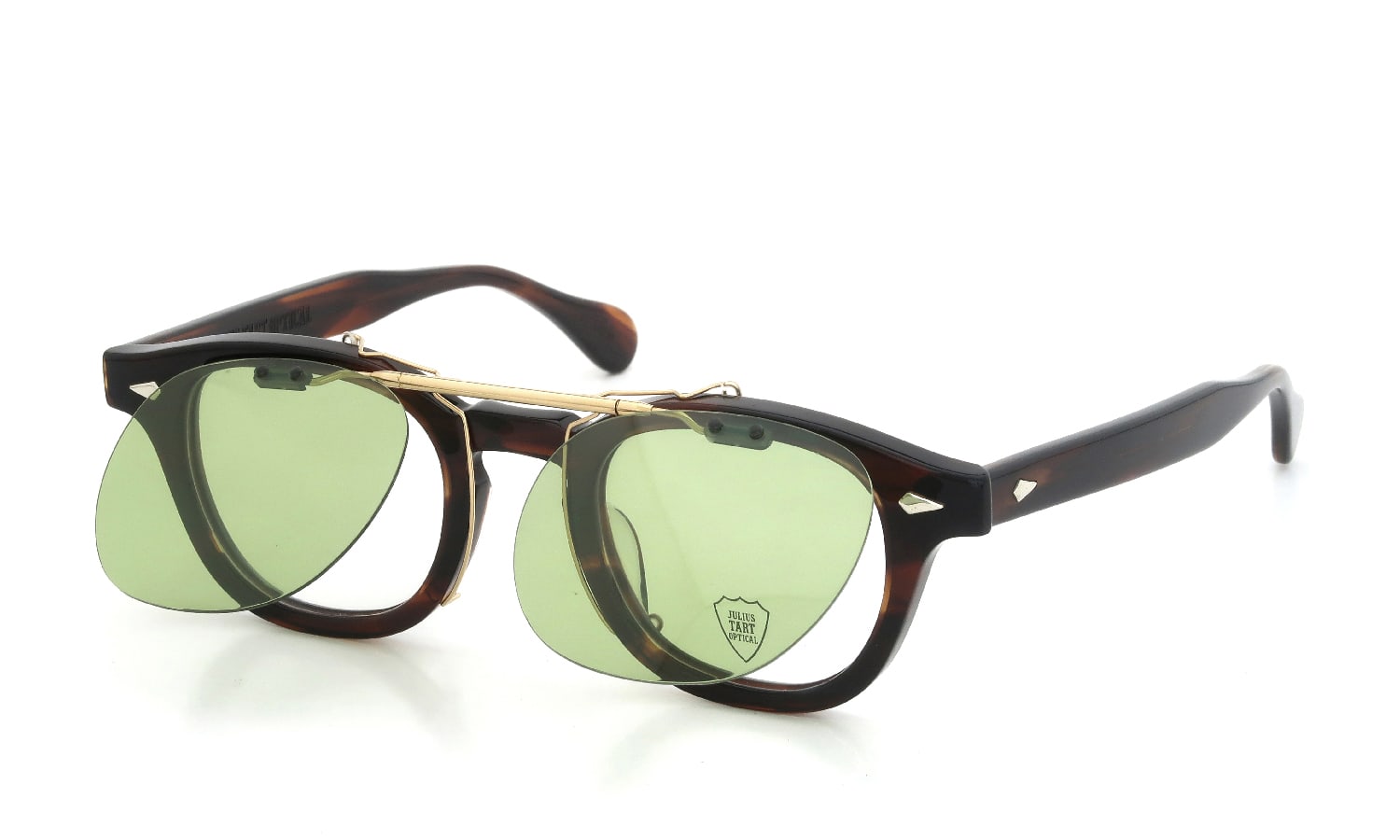 JULIUS TART OPTICAL 通販 AR専用 クリップオンサングラス通販 偏光ライトグリーンレンズ