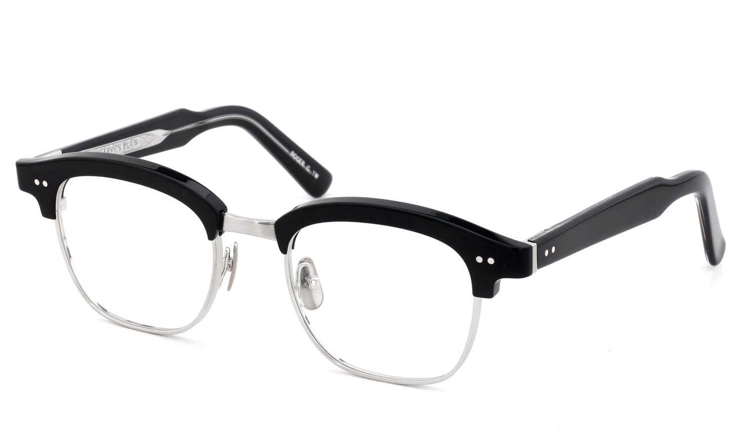 YELLOWS PLUS イエローズプラス メガネ ROGER通販 C-1W black YELLOWS PLUS イエローズプラス メガネ ROGER通販 C-1W black