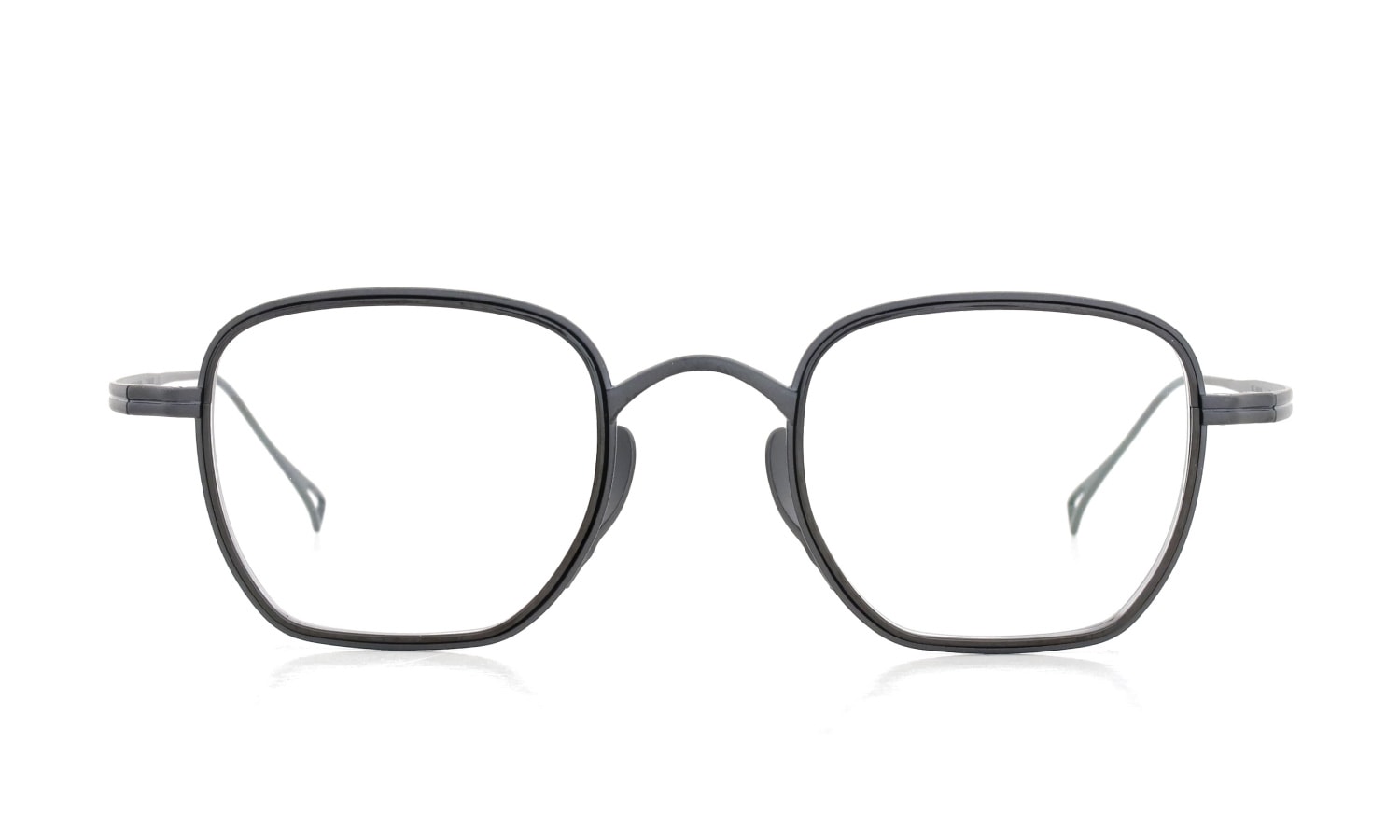 KameManNen メガネ通販 KMN-1233 MBK/BK 47size