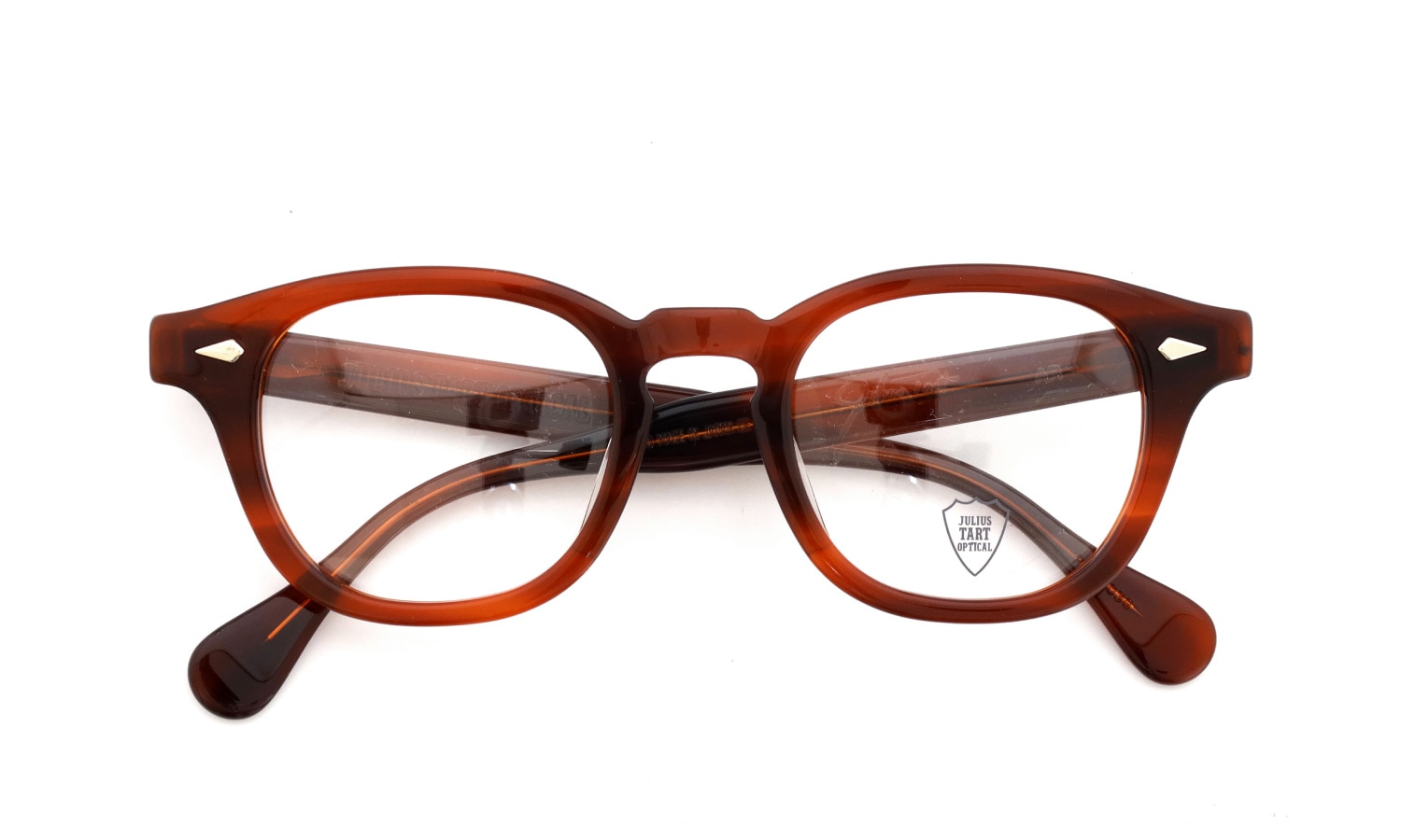 JULIUS TART OPTICAL メガネ通販 AR-48-22 PL-003G AMBER