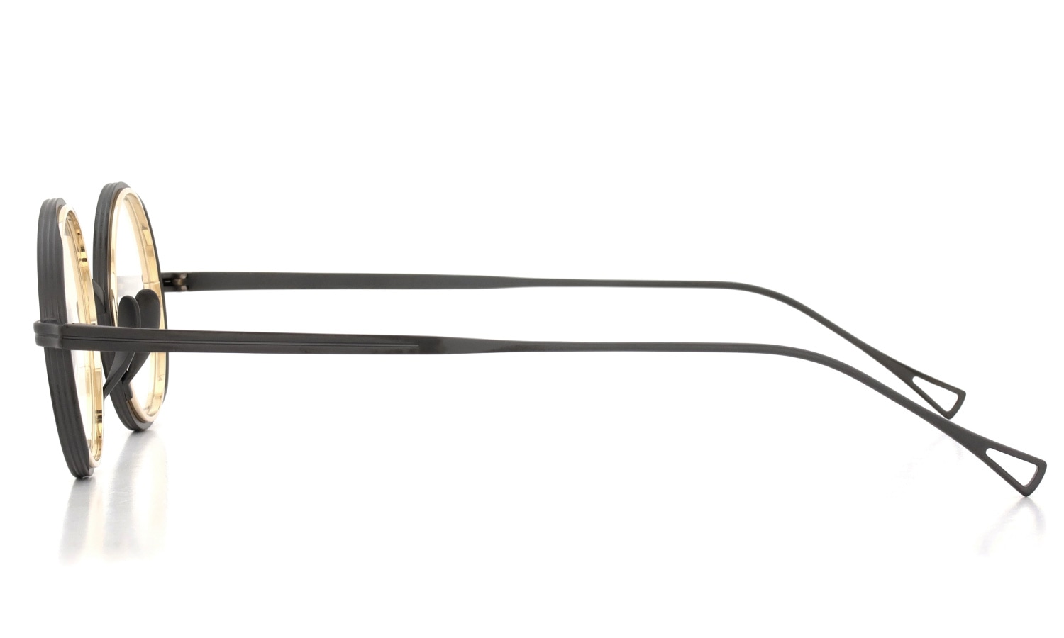 KameManNen メガネ通販 KMN-122 MBK/GD 41size