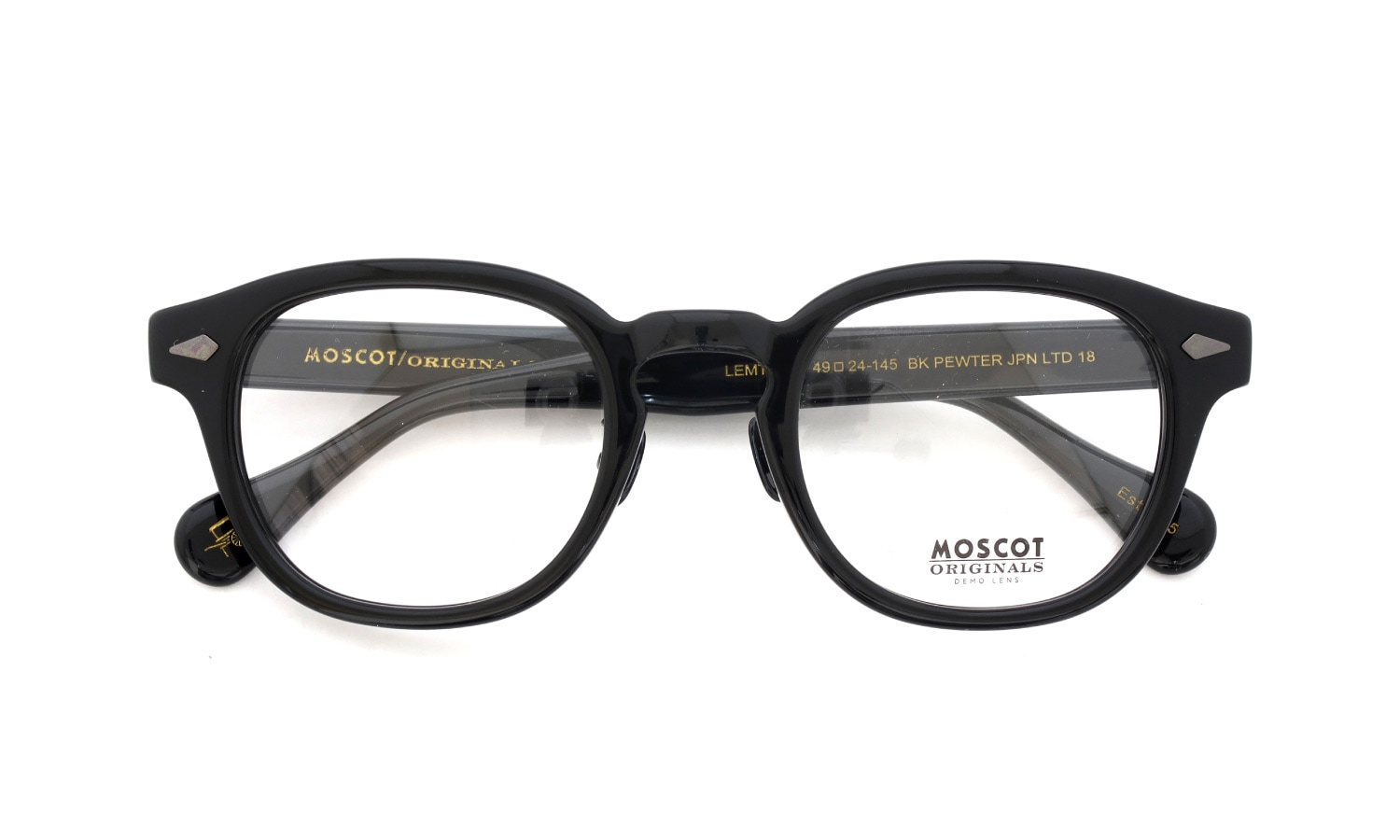 MOSCOT 限定生産メガネ通販 LEMTOSH 49size BK PEWTER JPN LTD 18