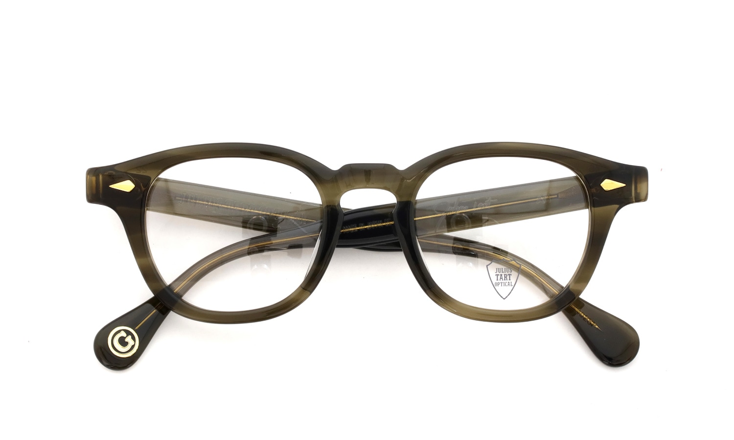 JULIUS TART OPTICAL メガネ通販 AR Gold Series メガネ通販 AR-46-22 OLIVE GREEN SASA