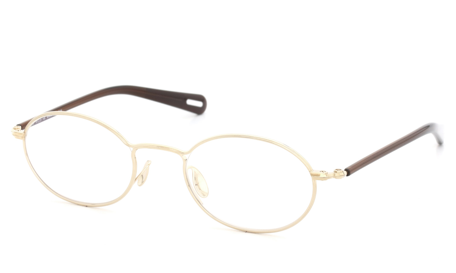 YUICHI TOYAMA. メガネ通販 Nagy U-176 COL2 White Gold / Dark Brown