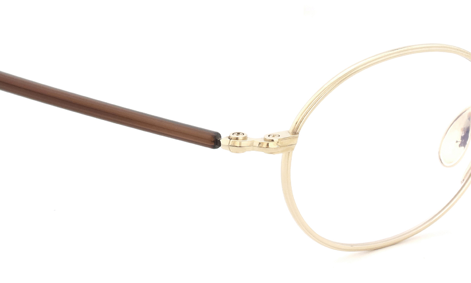 YUICHI TOYAMA. メガネ通販 Nagy U-176 COL2 White Gold / Dark Brown