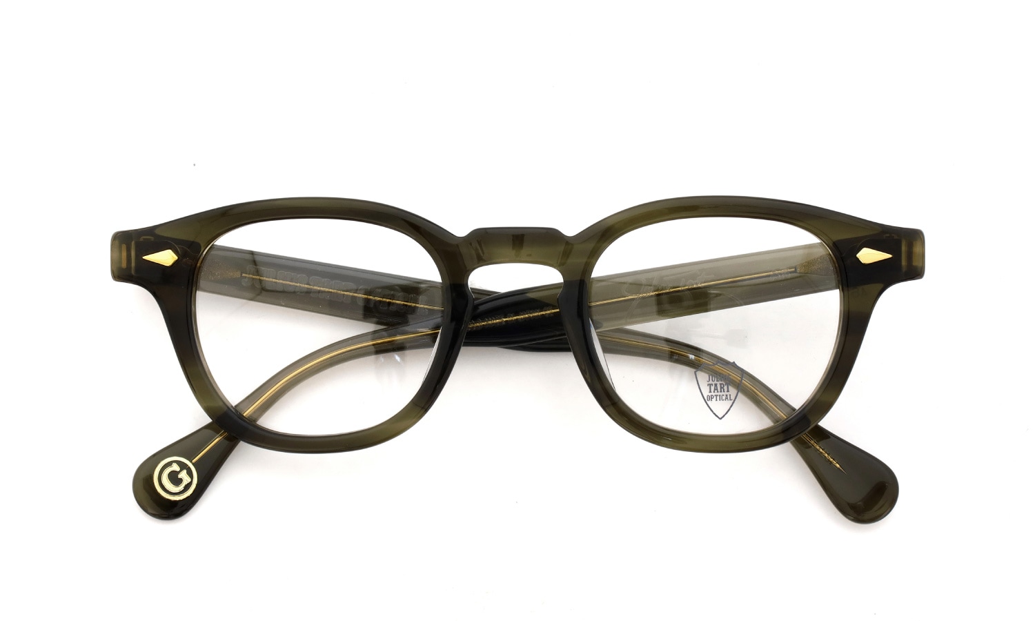 JULIUS TART OPTICAL メガネ通販 AR Gold Series メガネ通販 AR-46-24 OLIVE GREEN SASA