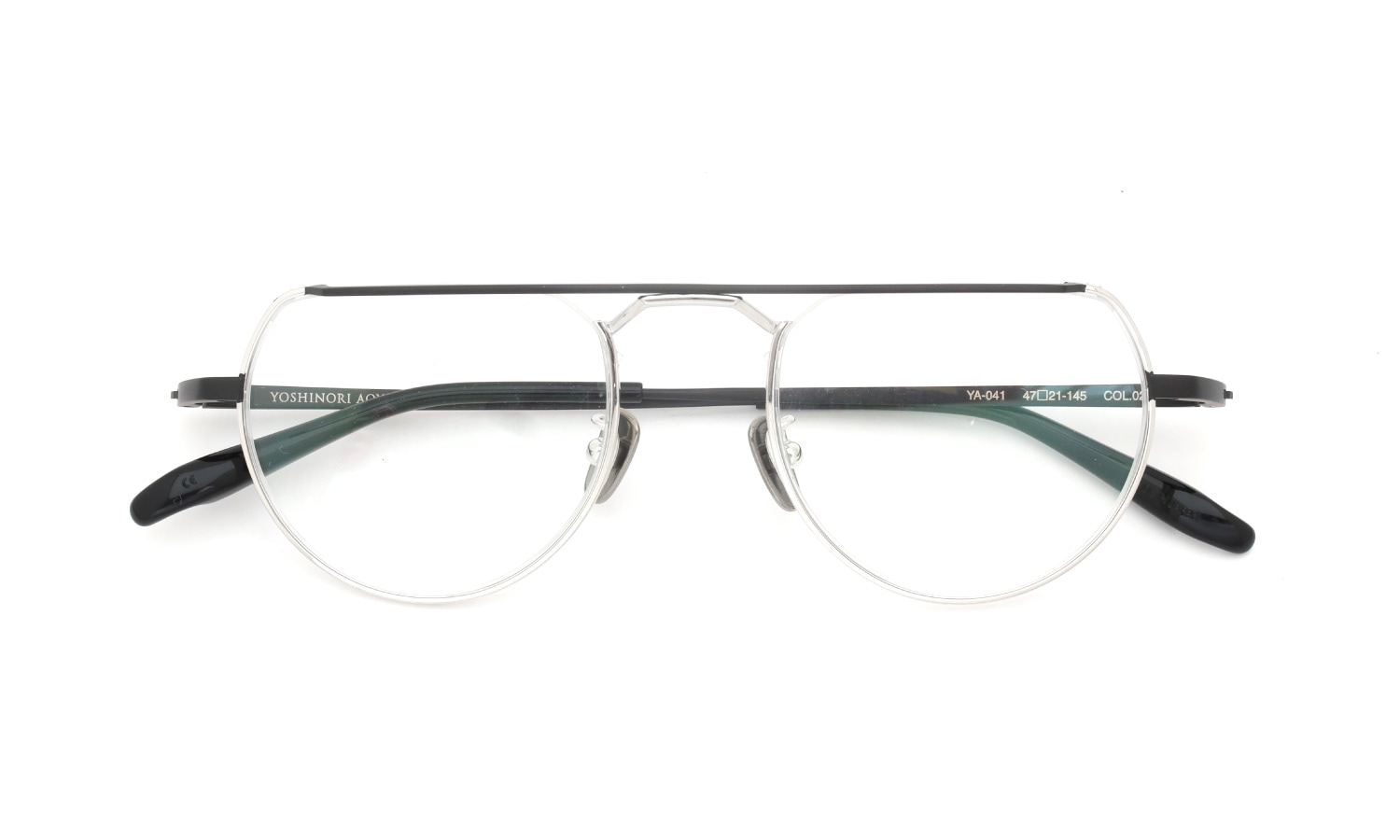 YOSHINORI AOYAMA ヨシノリアオヤマ メガネ通販 YA-041 col.02 black matte / silver