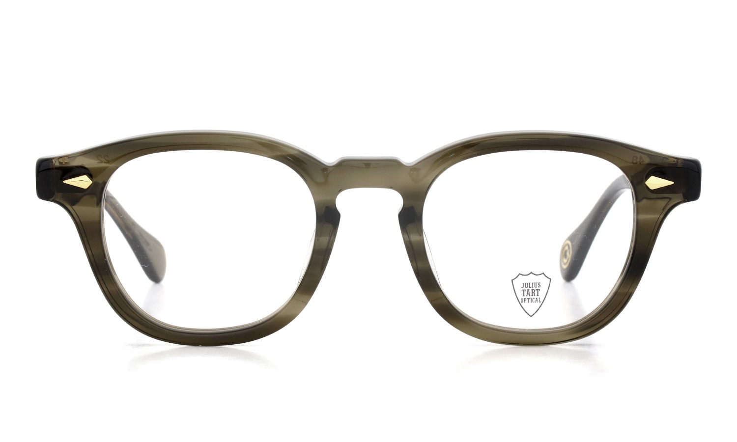 JULIUS TART OPTICAL メガネ通販 AR Gold Series メガネ通販 AR-48-22 OLIVE GREEN SASA