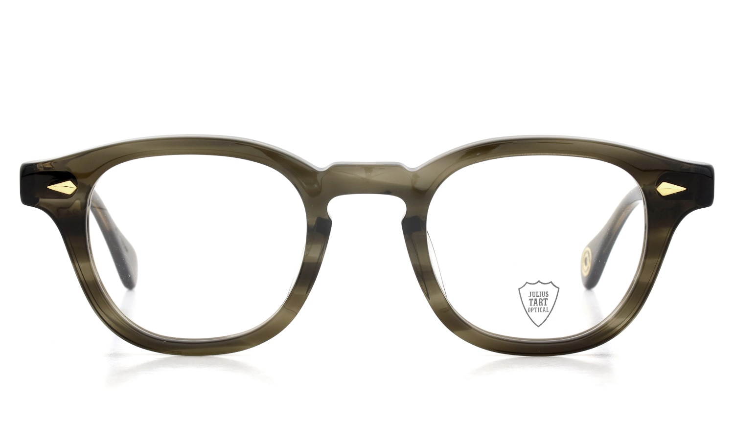 JULIUS TART OPTICAL メガネ通販 AR Gold Series メガネ通販 AR-48-24 OLIVE GREEN SASA