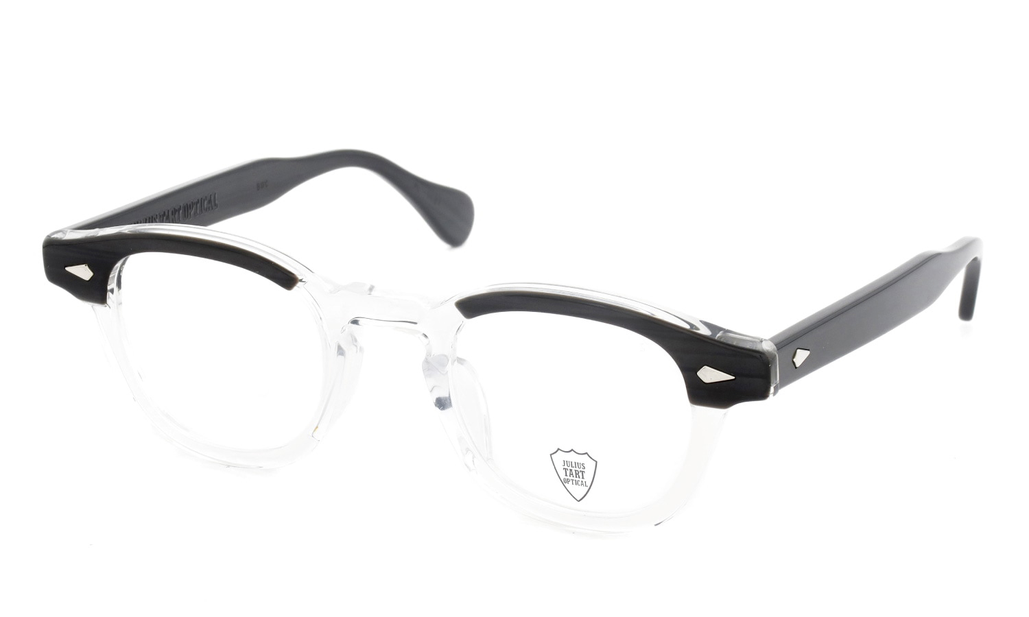 JULIUS TART OPTICAL メガネ通販 AR-46-24 BLACK WOOD CLEAR