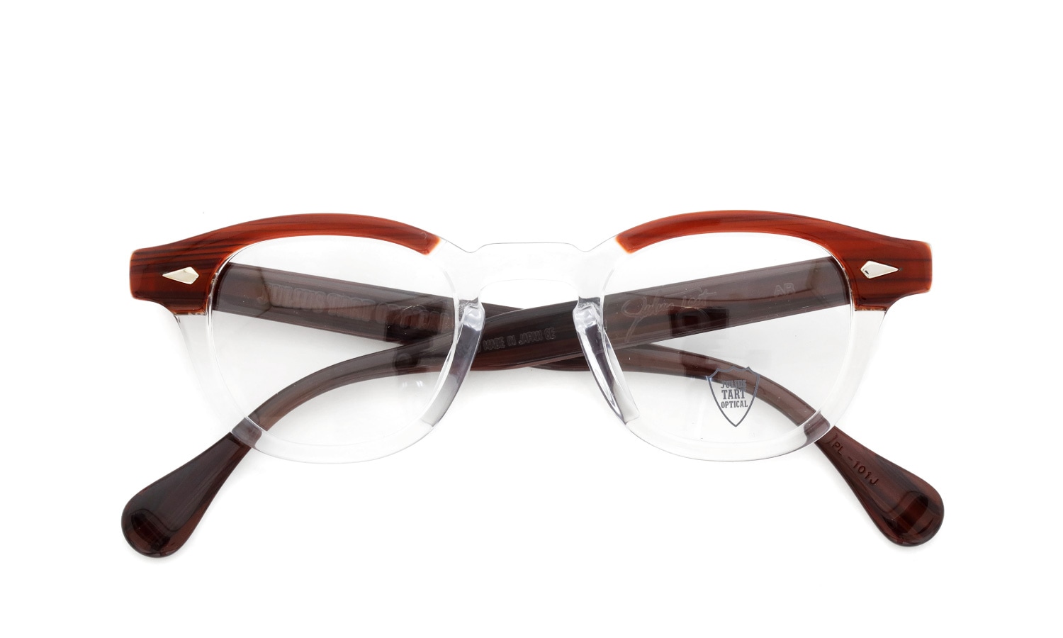 JULIUS TART OPTICAL メガネ通販 AR-44-24 RED WOOD CLEAR