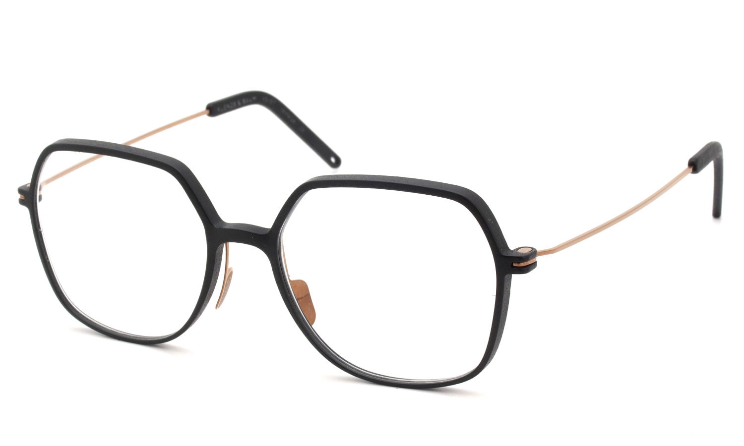 KLENZE&BAUM 3Dプリントメガネ通販 [ASKET] YAMADA-NP col.001 COAL/ROSEGOLD