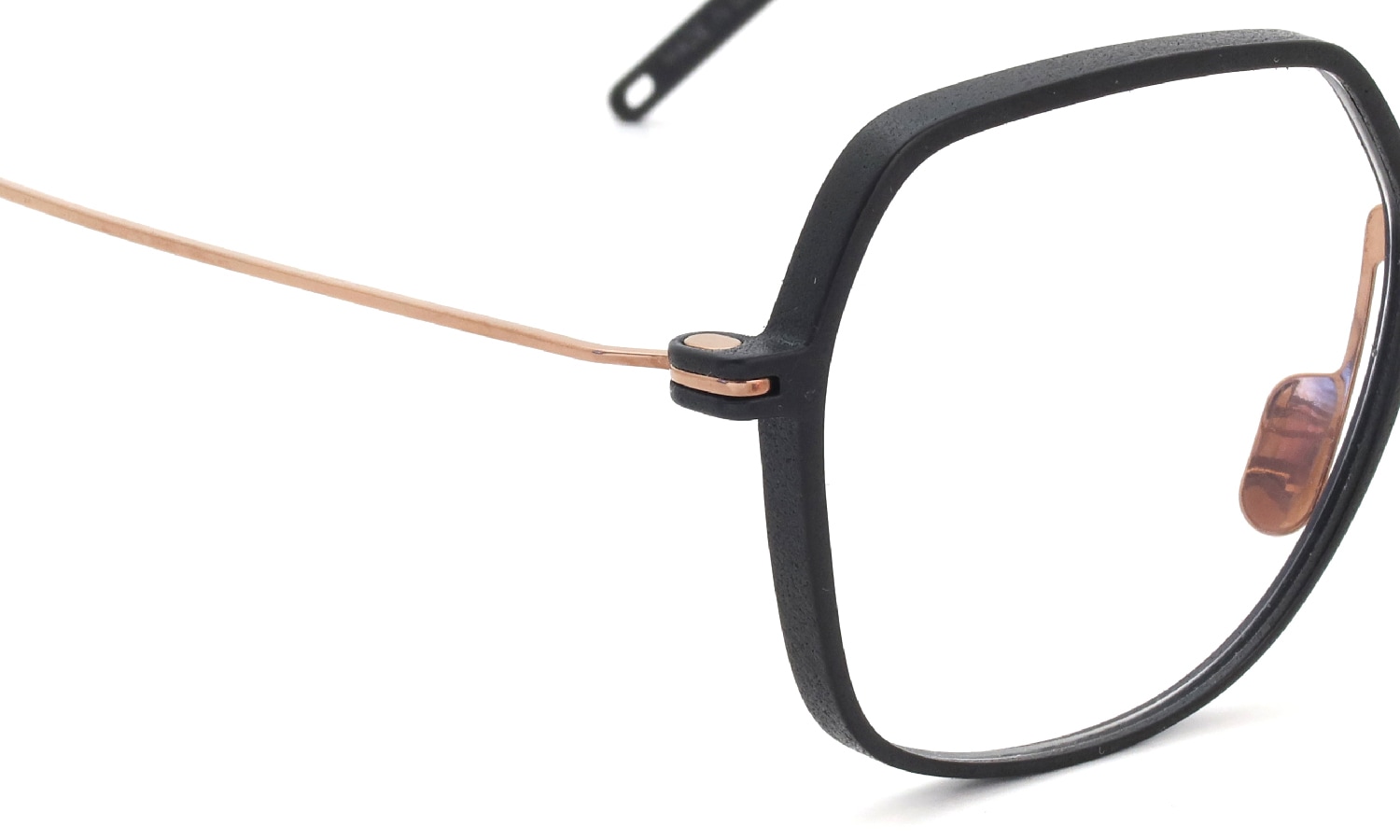 KLENZE&BAUM 3Dプリントメガネ通販 [ASKET] YAMADA-NP col.001 COAL/ROSEGOLD