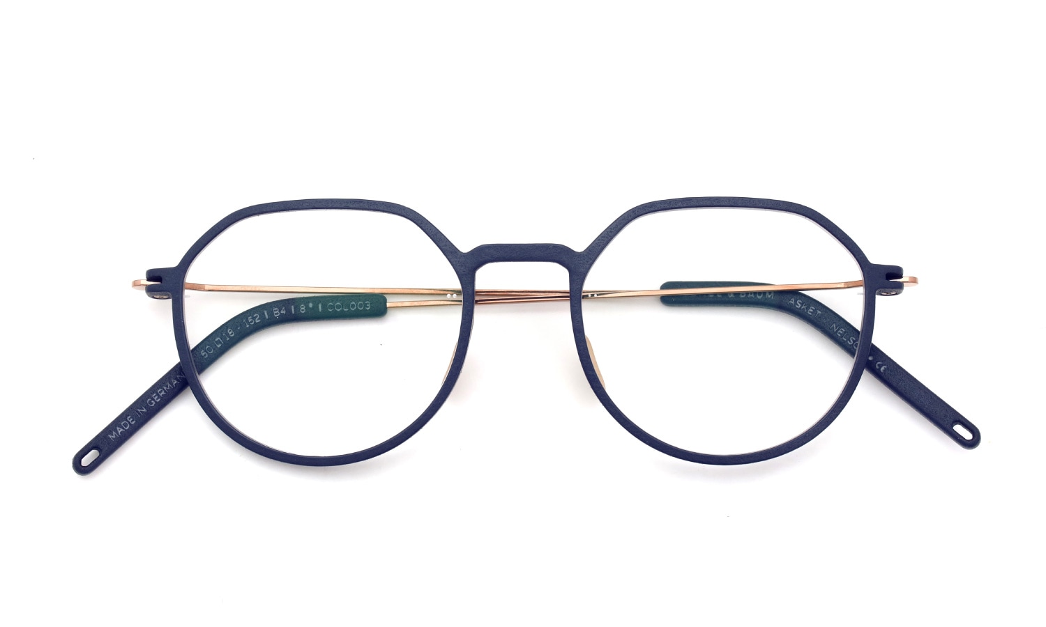 KLENZE&BAUM 3Dプリントメガネ通販 [ASKET] NELSON col.003 NIGHTSHADE/ROSE GOLD 