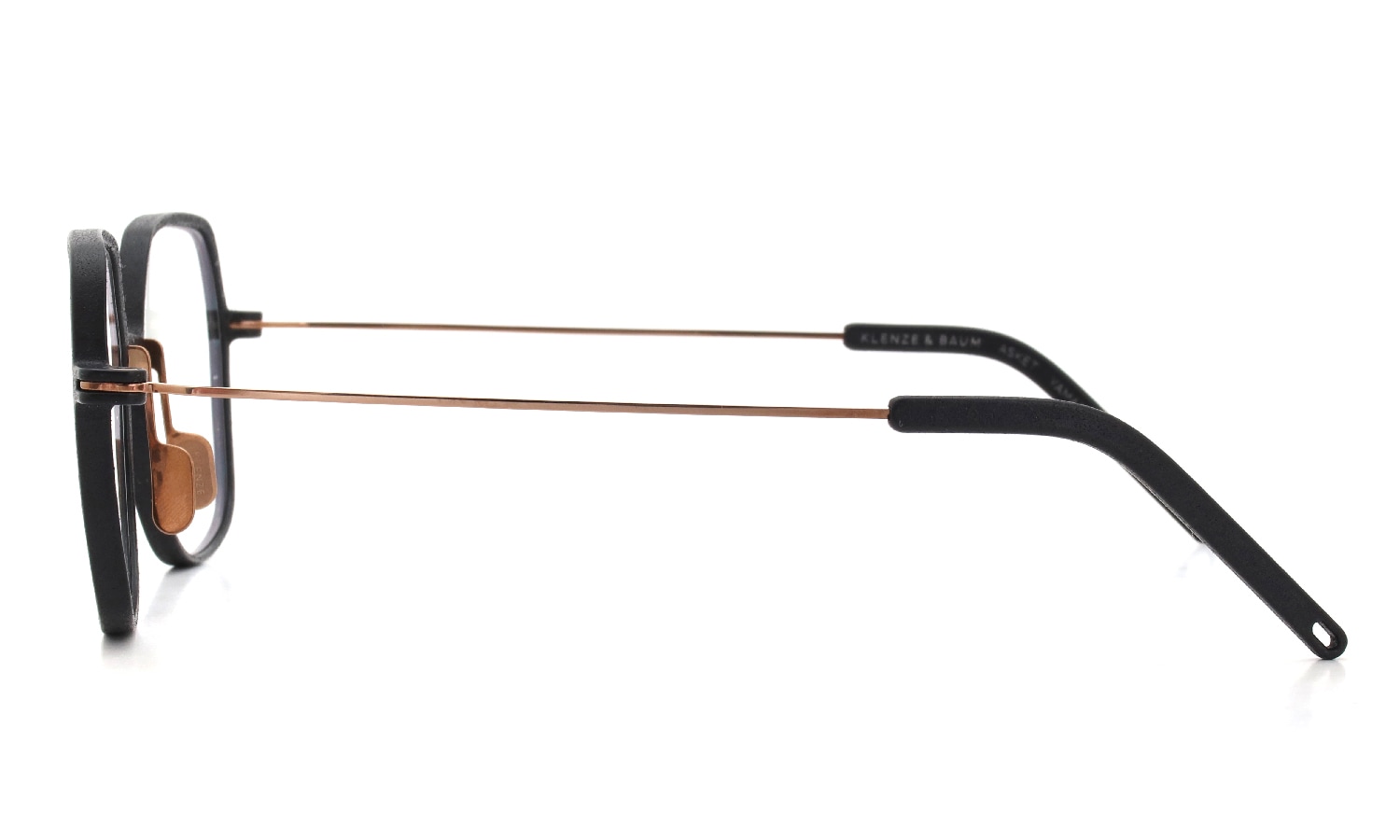 KLENZE&BAUM 3Dプリントメガネ通販 [ASKET] YAMADA-NP col.001 COAL/ROSEGOLD