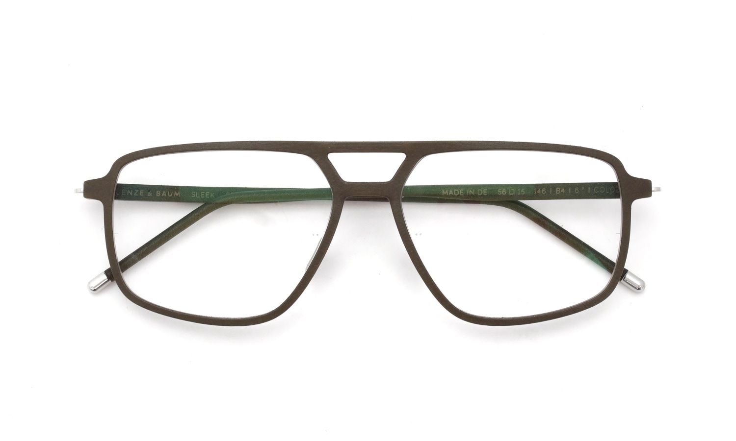 KLENZE&BAUM 3Dプリントメガネ通販  [SLEEK ECOLUCENT] FRASER-NP col.022 MOSS/SILVER