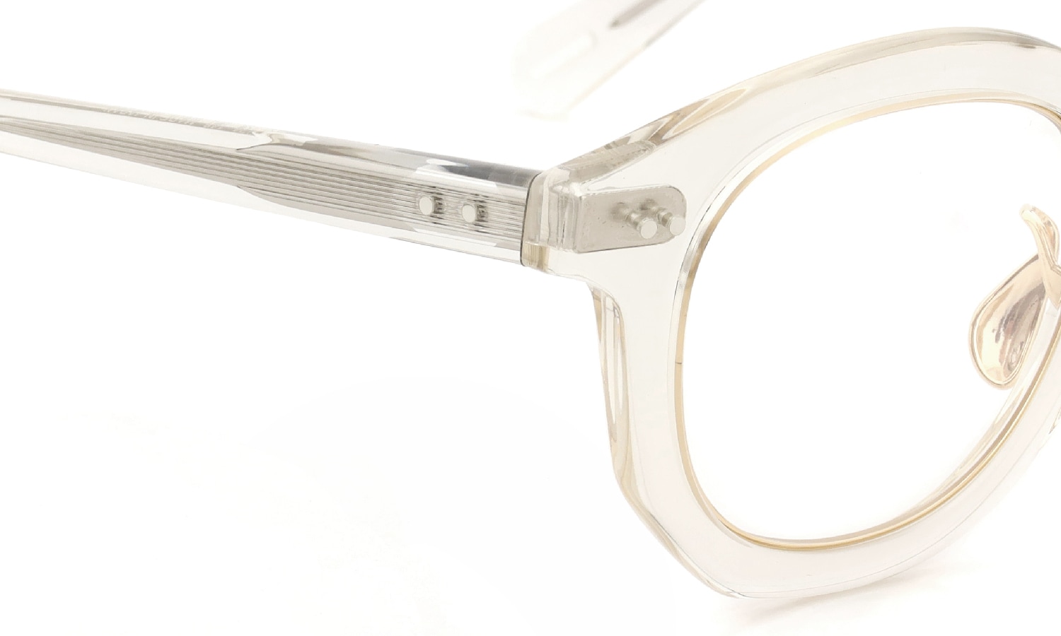 YUICHI TOYAMA. メガネ通販 YYZ U-181 COL.02 Clear sand grey / Gold+Silver