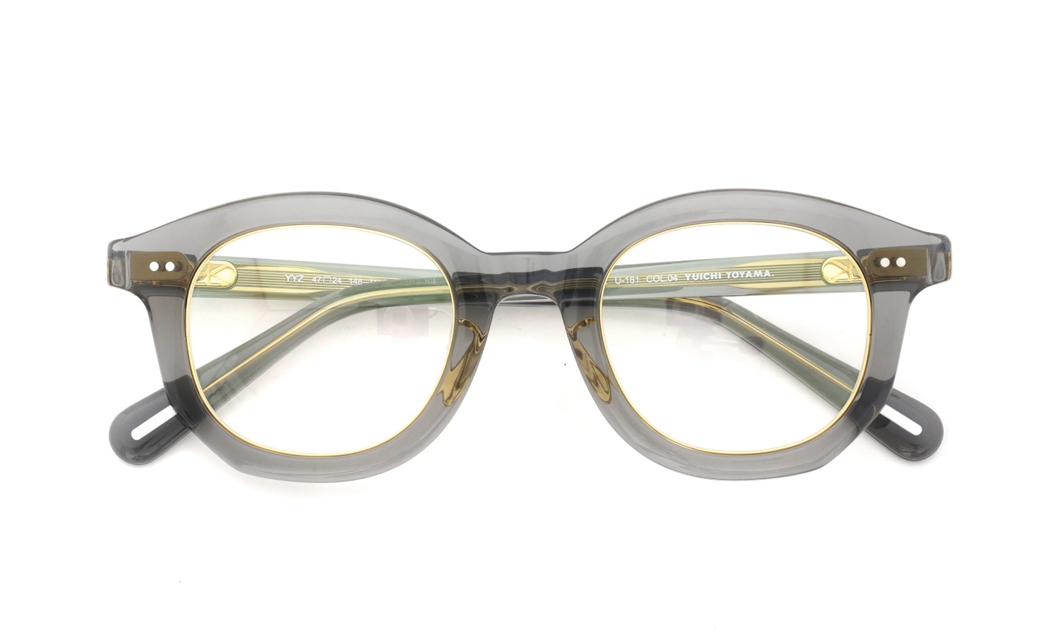 YUICHI TOYAMA. メガネ通販 YYZ U-181 COL.04 Clear gray / Gold