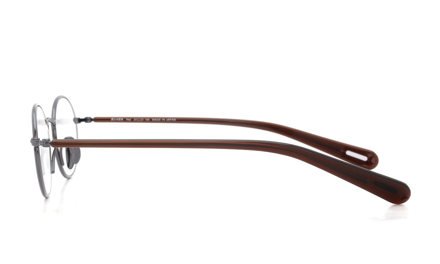 YUICHI TOYAMA. for ポンメガネ 限定生産メガネ通販 Nagy U-176 COL.8 Dark navy / Dark brown