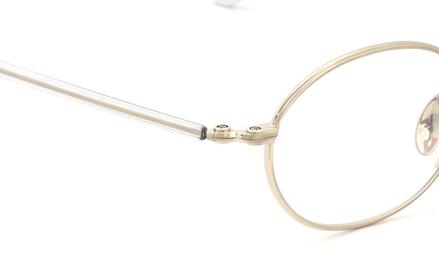 YUICHI TOYAMA. for ポンメガネ 限定生産メガネ通販 Nagy U-176 COL.7 サテン仕上げ White Gold / Clear gray