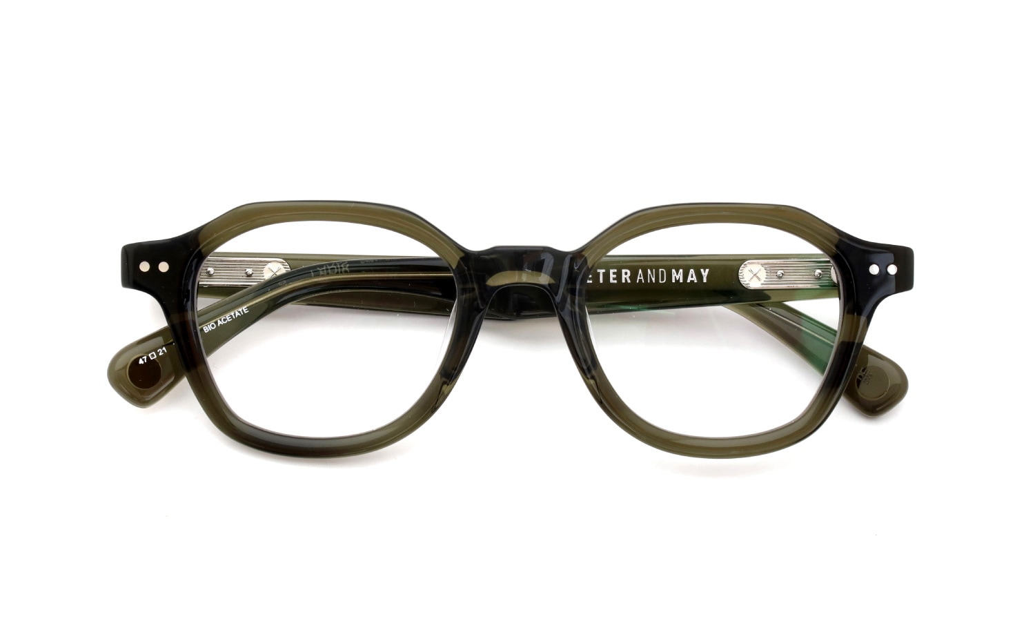 PETER AND MAY ピーターアンドメイ 伊達メガネ SKY col.SAGUARO