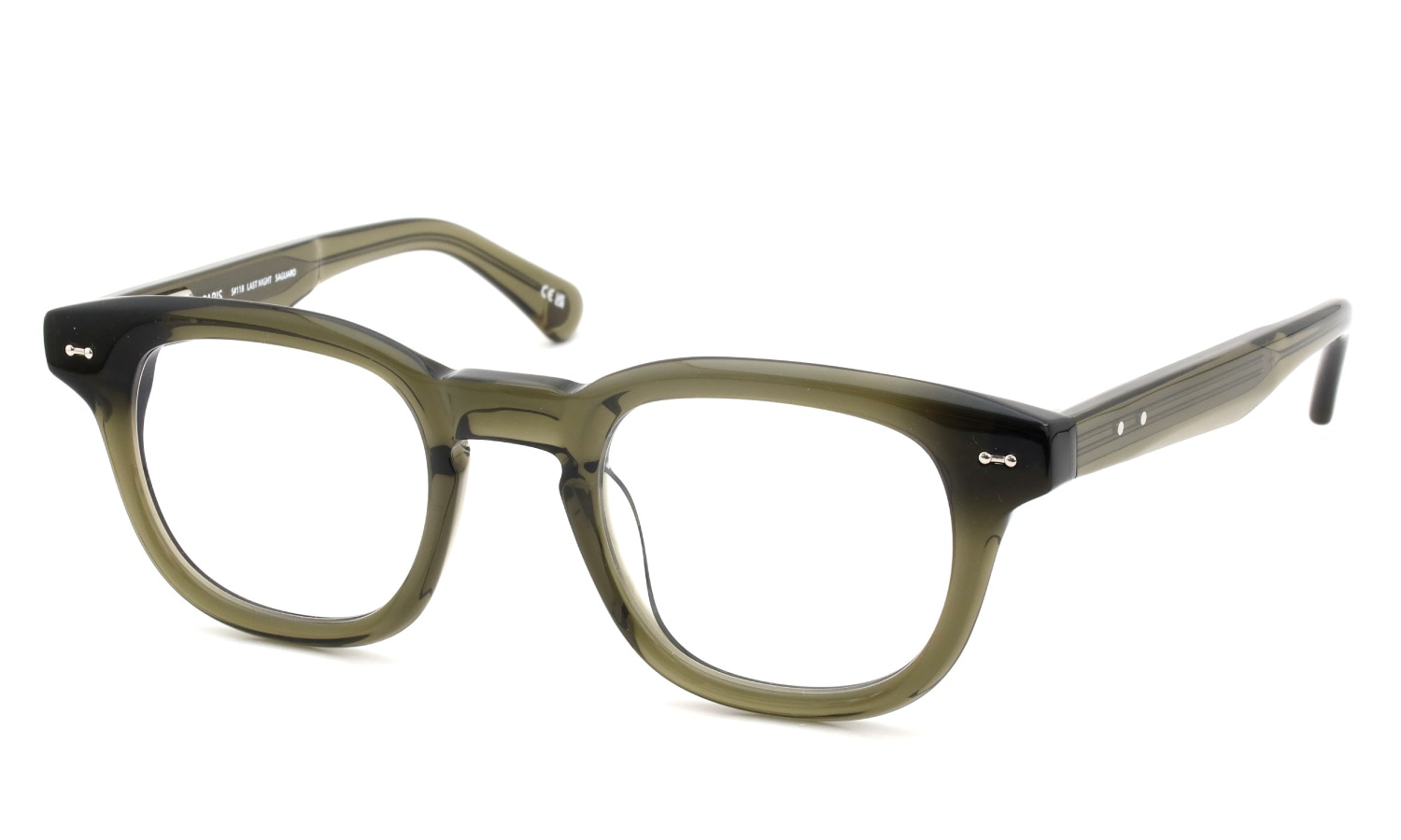 PETER AND MAY ピーターアンドメイ 伊達メガネ LAST NIGHT col.SAGUARO