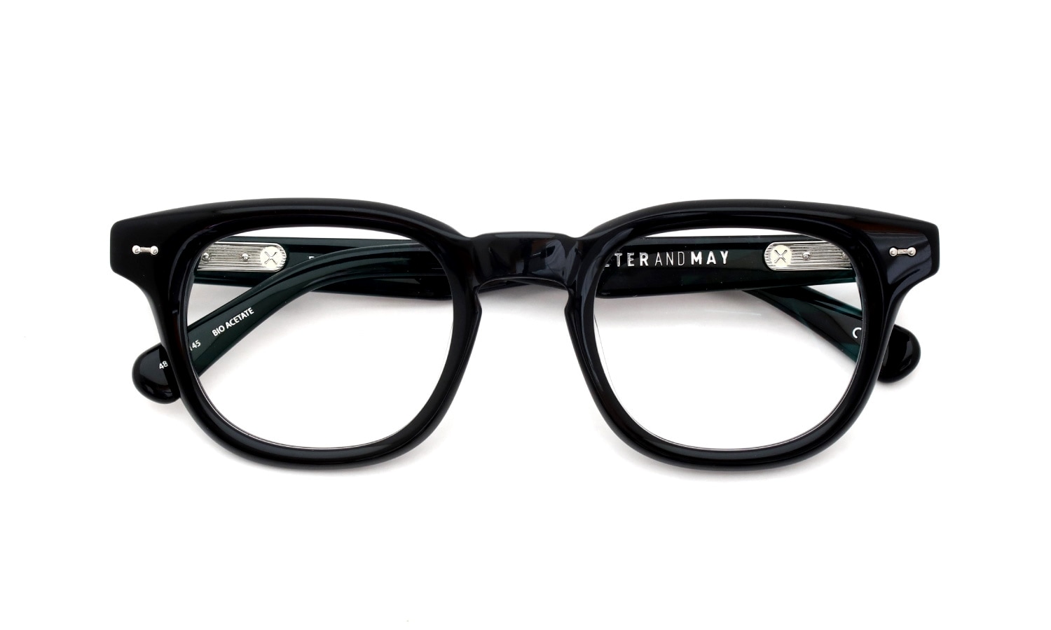 PETER AND MAY ピーターアンドメイ 伊達メガネ LAST NIGHT col.BLACK