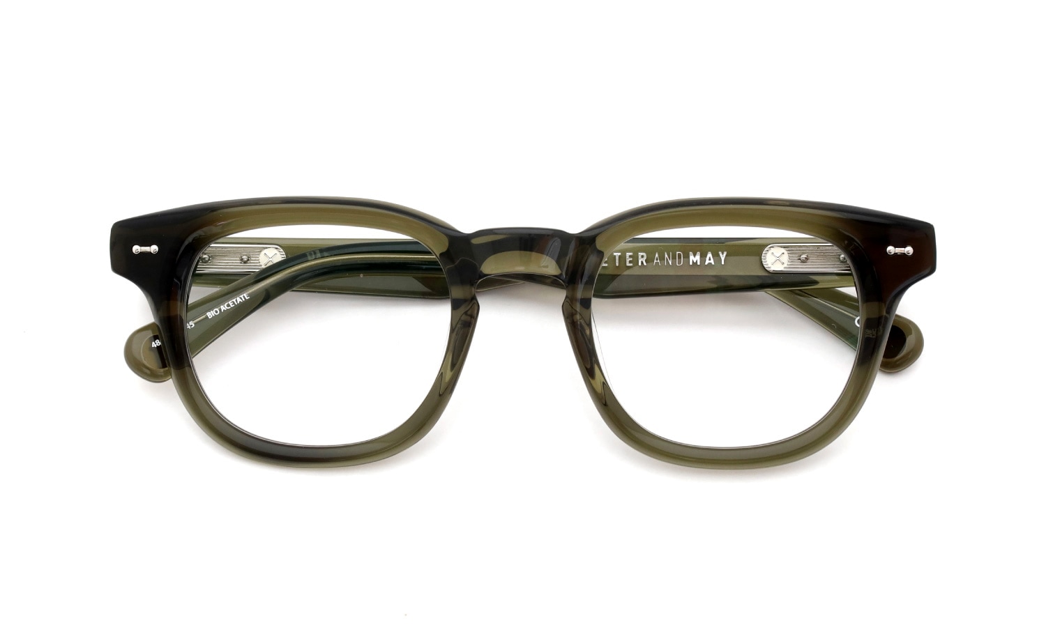 PETER AND MAY ピーターアンドメイ 伊達メガネ LAST NIGHT col.SAGUARO