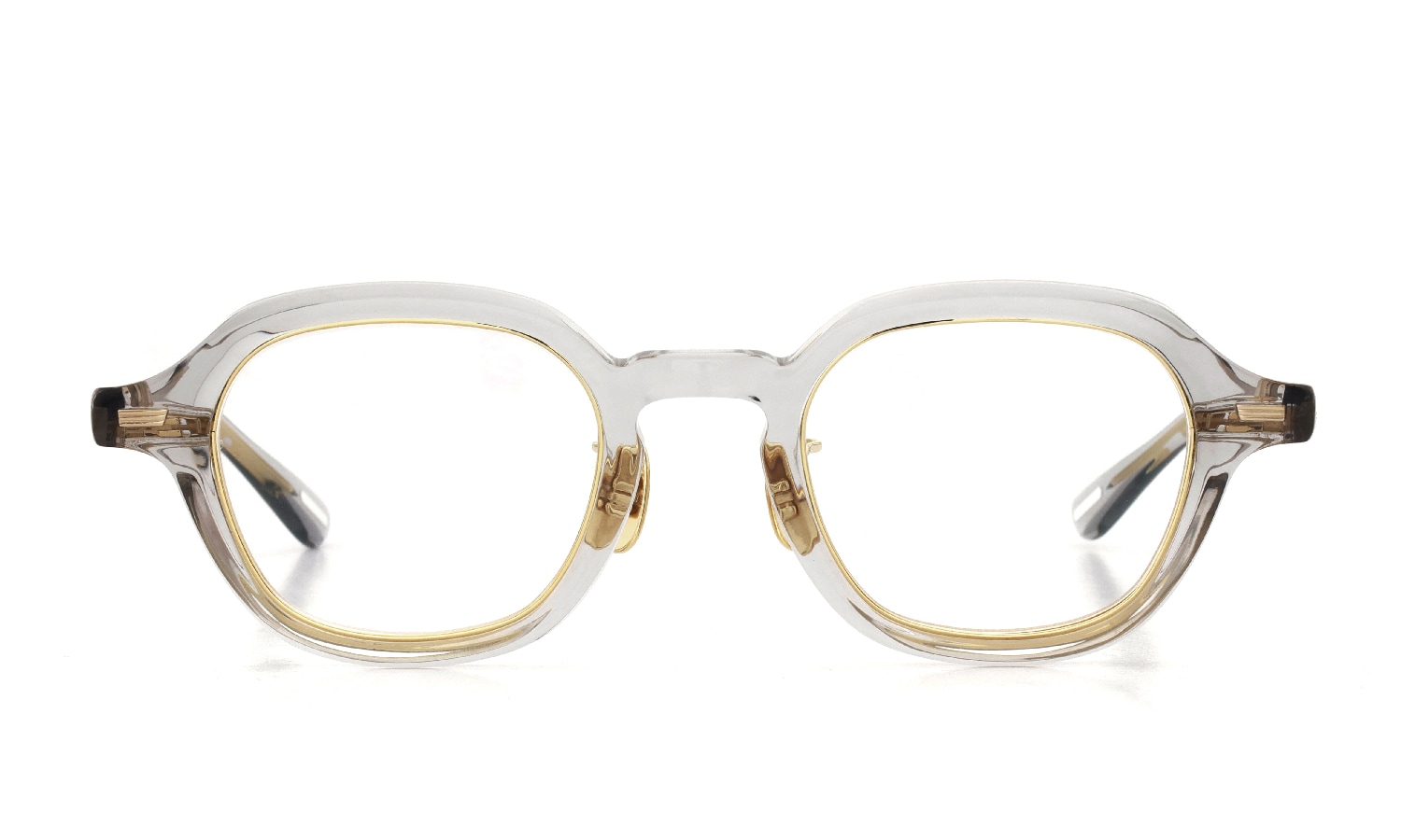 YUICHITOYAMA:5 メガネ通販 BEACON col.4 Clear gray / Gold