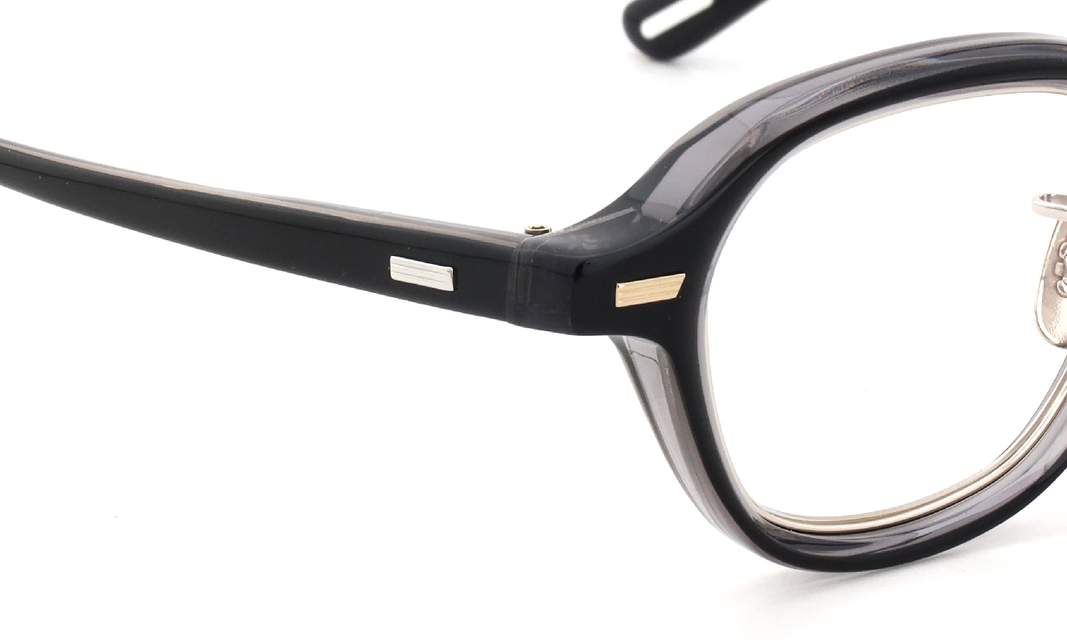 YUICHITOYAMA:5 メガネ通販 BEACON col.2 Black+Clear / White gold