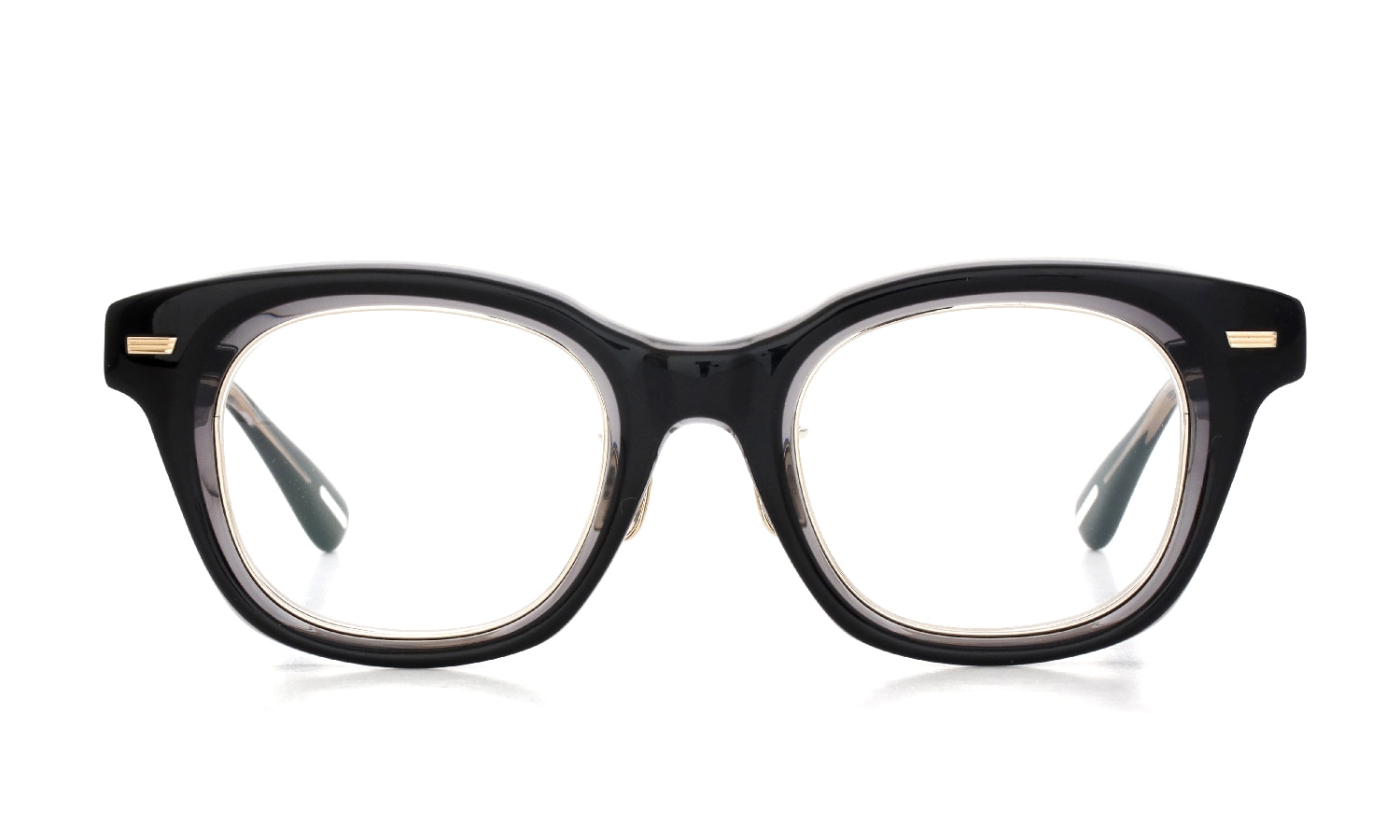 YUICHITOYAMA:5 メガネ通販 DIABLO col.2 Black+Clear / White gold