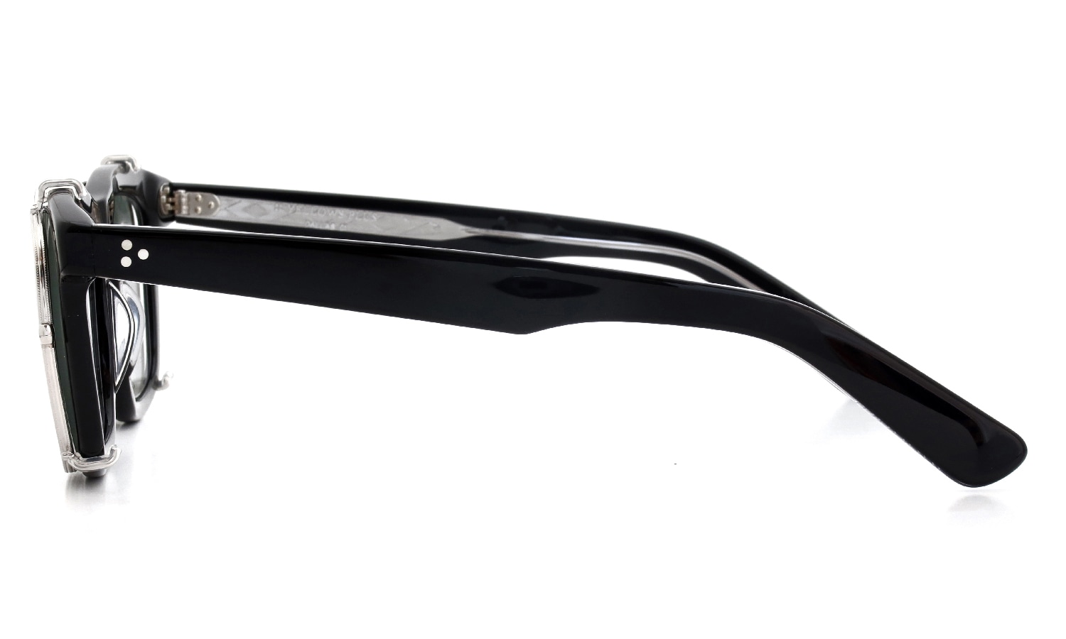 YELLOWS PLUS メガネ+クリップオンサングラス DALLAS C1 black /silver