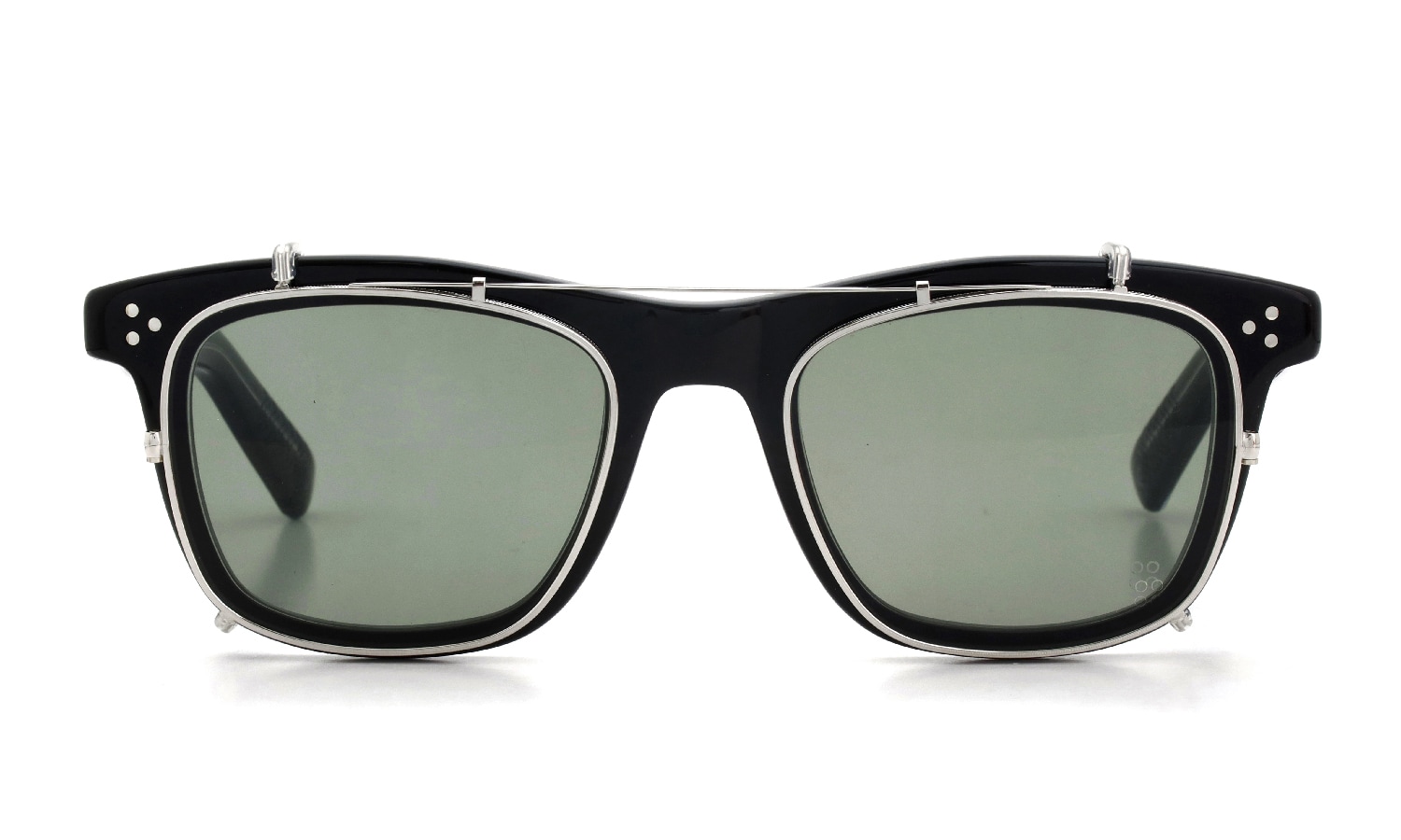 YELLOWS PLUS メガネ+クリップオンサングラス DALLAS C1 black /silver